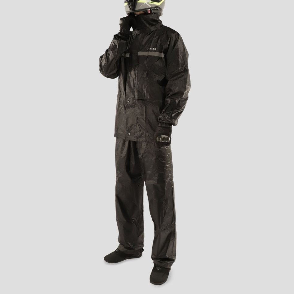 Acerbis Rain Set Line Motorcycle Rain Suit - SwiftMoto black