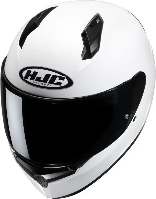 HJC C10 Full Face Motorcycle Helmet - SwiftMoto Solid White
