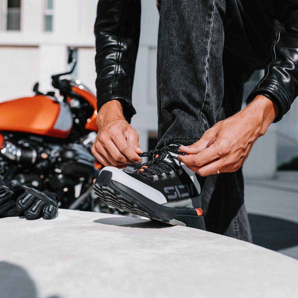 Sidi Nucleus Air Ventilated Riding Shoes - SwiftMoto Anthracite/Black